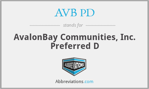 AVB PD - AvalonBay Communities, Inc. Preferred D